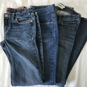 Girls Size 8 Lot Of 3 Bootcut Blue Jeans Old Navy, Levi's, Abercrombie